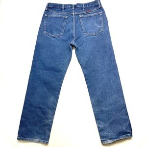 Rustler Jeans Men 34x29 Blue Denim Dark Wash Regular Fit Straight Heavyweight